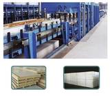 0,3-0,8 Mm Galvanized Steel PU Sandwich Panel Lini Produksi Sistem Pendingin Otomatis